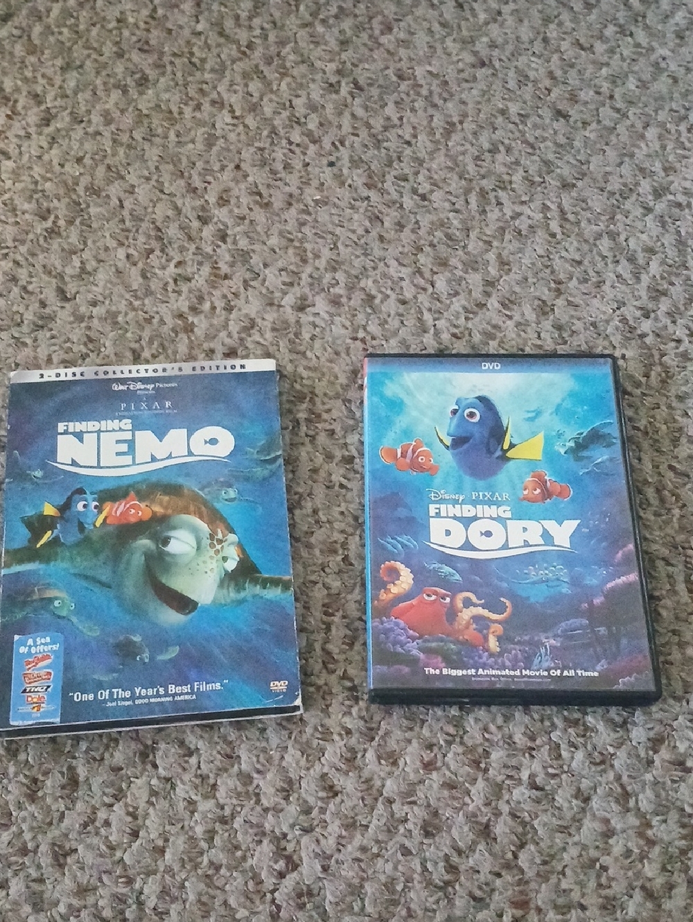 Finding Nemo & Finding Dory DVD Set - Blue Cover Art